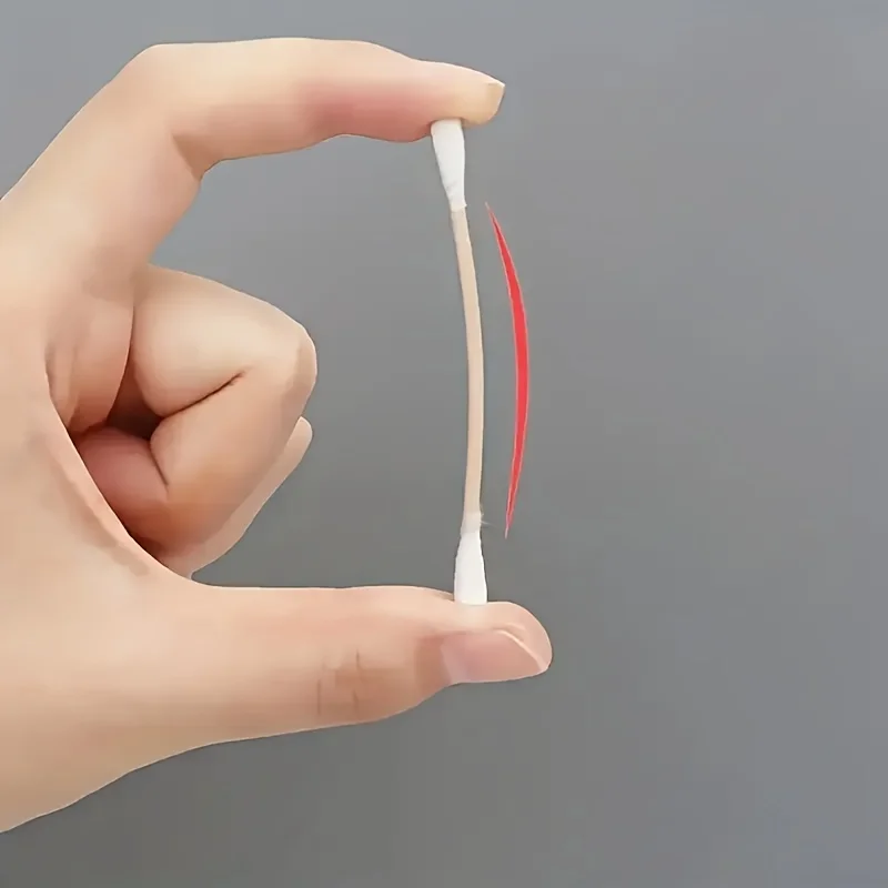 100/300/800PCS 이중 헤드 일회용 면봉 귀 청소 메이크업 제거 및 위생 귀 청소 면봉