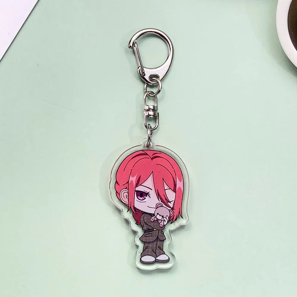 شخصيات أنيمي الأزرق قفل الدب الاكريليك سيارة المفاتيح اكسسوارات Kawaii حقيبة سحر ظهره قلادة حلقة رئيسية هدايا للأصدقاء #4