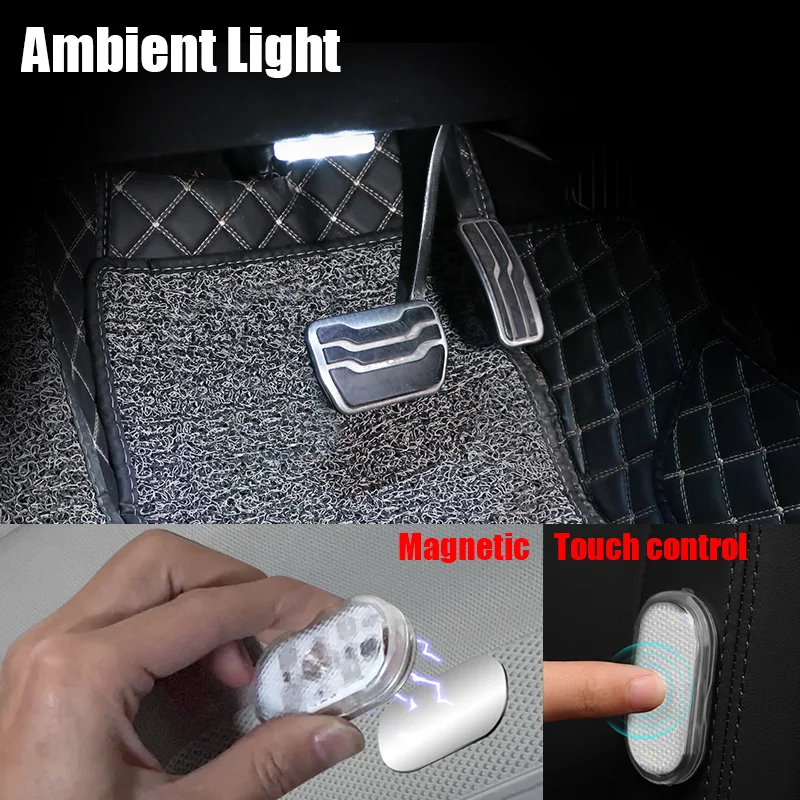 

Upgrade Magnetic Car Interior Lights Touch Light Hand Car Roof Magnets Ceiling Lamp Indoor Car Lighting Night Light Reading Lamp