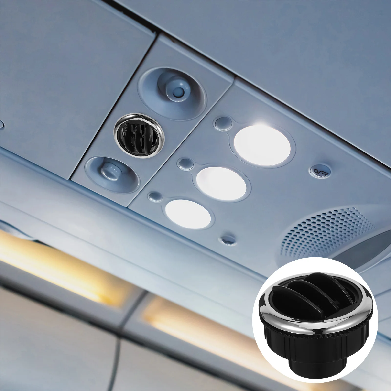 

Round Electroplate Air Conditioning Vent Outlet Diameter 87mm 75mm Tube Size 46mm for Rv Bus Electric Car Air Outlet