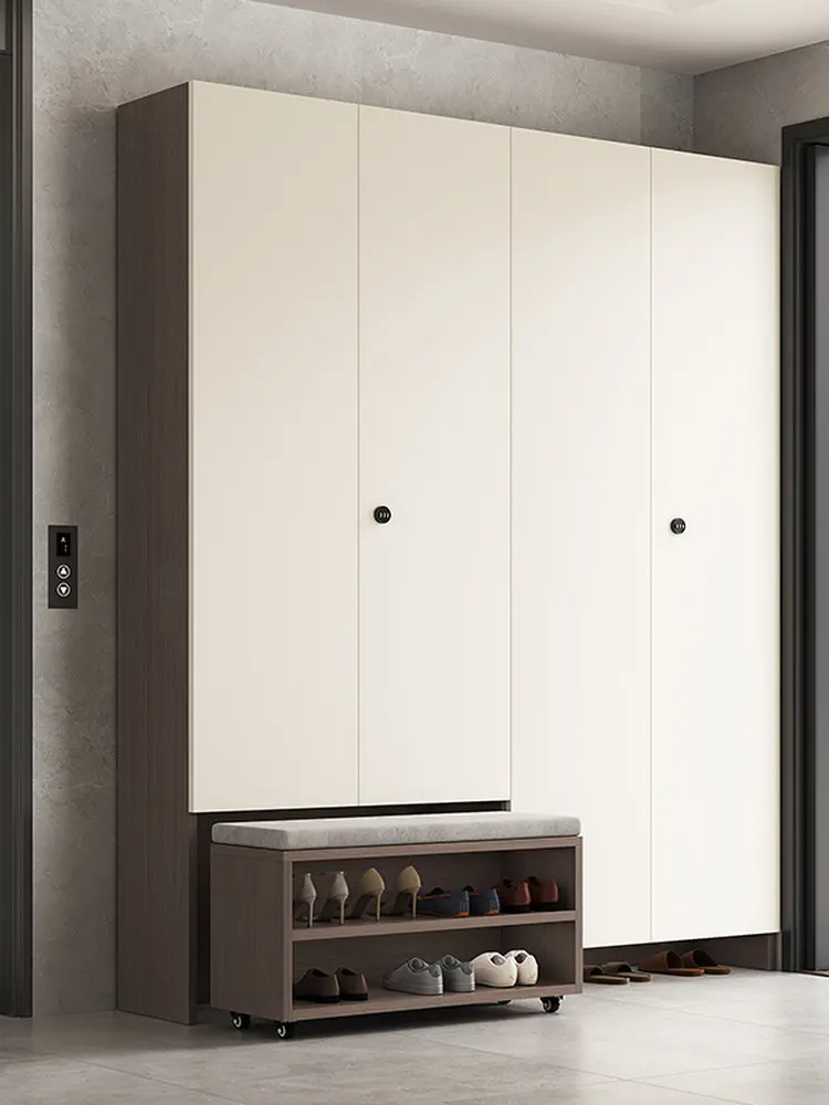 Yy-modern minimalist lockable storage shoe cabinet practical wooden entryway cabinet custom shoe cabinet