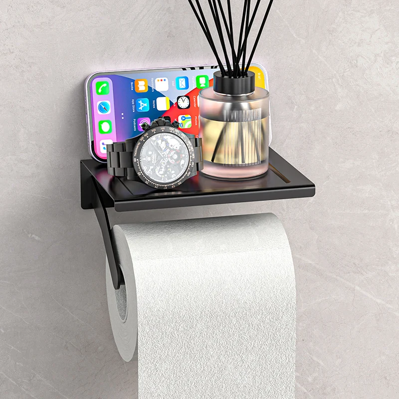 

1 black wall-mounted paper towel holder, suitable for kitchen, apartment, dining room, bathroom, and toilet