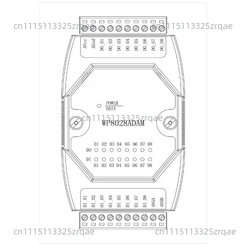 6VI / 4DI / 4DO 0-10V input / Digital input and output module / RS485 MODBUS RTU communication WP9039ADAM Wellpro