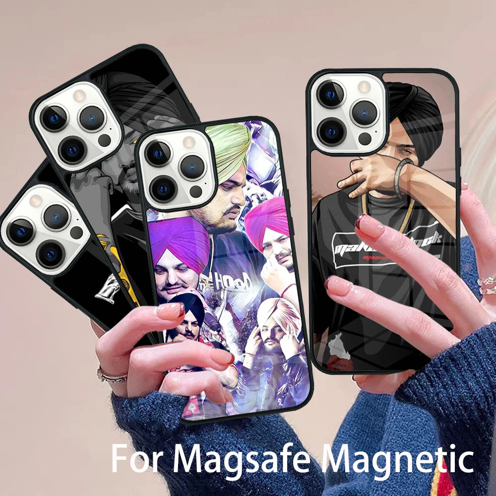 

Индийский рэпер Sidhu Moose Wala Чехол для телефона Magesafe Магнитный чехол с беспроводной зарядкой для IPhone 16, 11, 12, 13, 14, 15 Pro Max Plus Mini