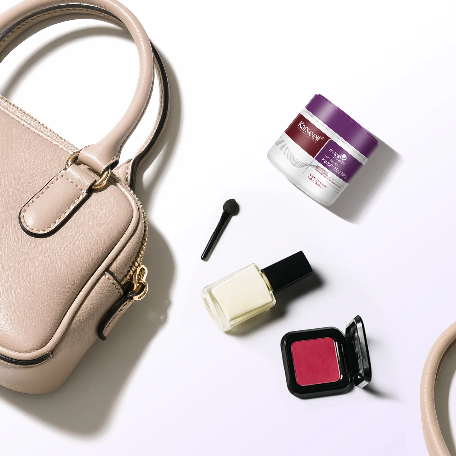 100ml Karseell Fioletowa Maska do Włosów Profesjonalna Neutralizująca Żółte Tępye Odcienie dla Blond, Srebrnych, Szarych i Pasemek