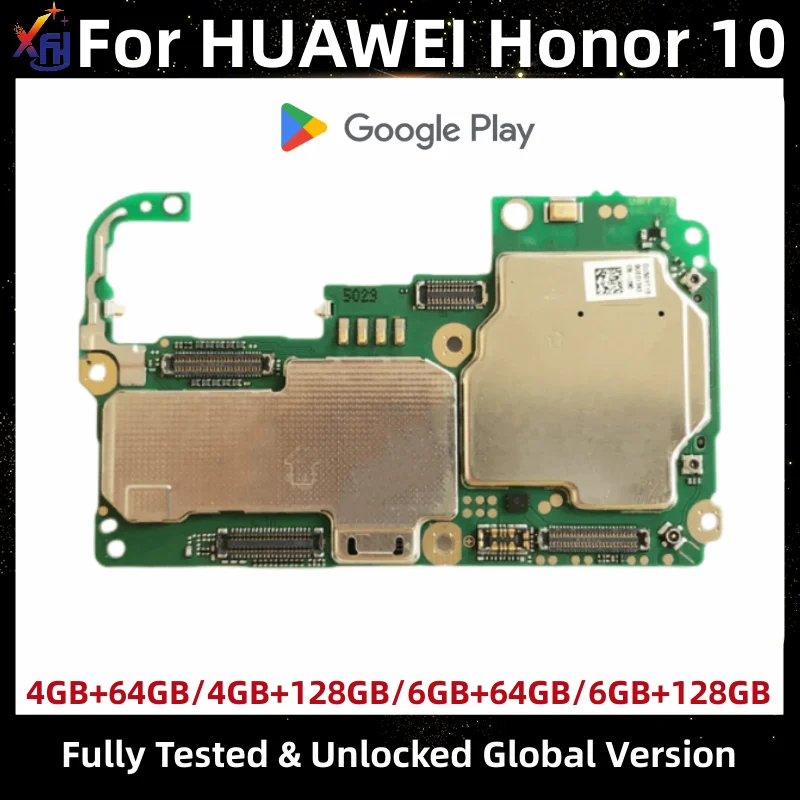 

Motherboard for HUAWEI Honor 10, Original Mainboard, 64GB, 128GB ROM, with Google Playstore Installed, Global Version