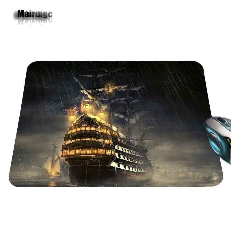 Mairuige Captain Jack Black Ship Anti-slip Computer Gaming Mouse Pad Gamer Play Mats Desktop Accessories Mouse Mat Mouse Carpet