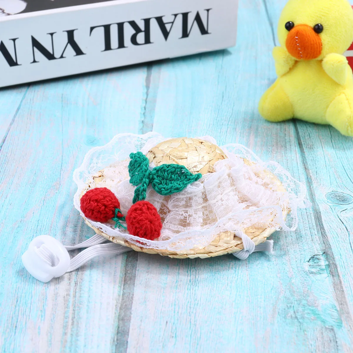 

1Pcs Pet Straw Hat Soft Comfortable Cat Woven Sun Block Photo Prop Party Costume Xs White Lace Pet Hat Straw Woven Cap