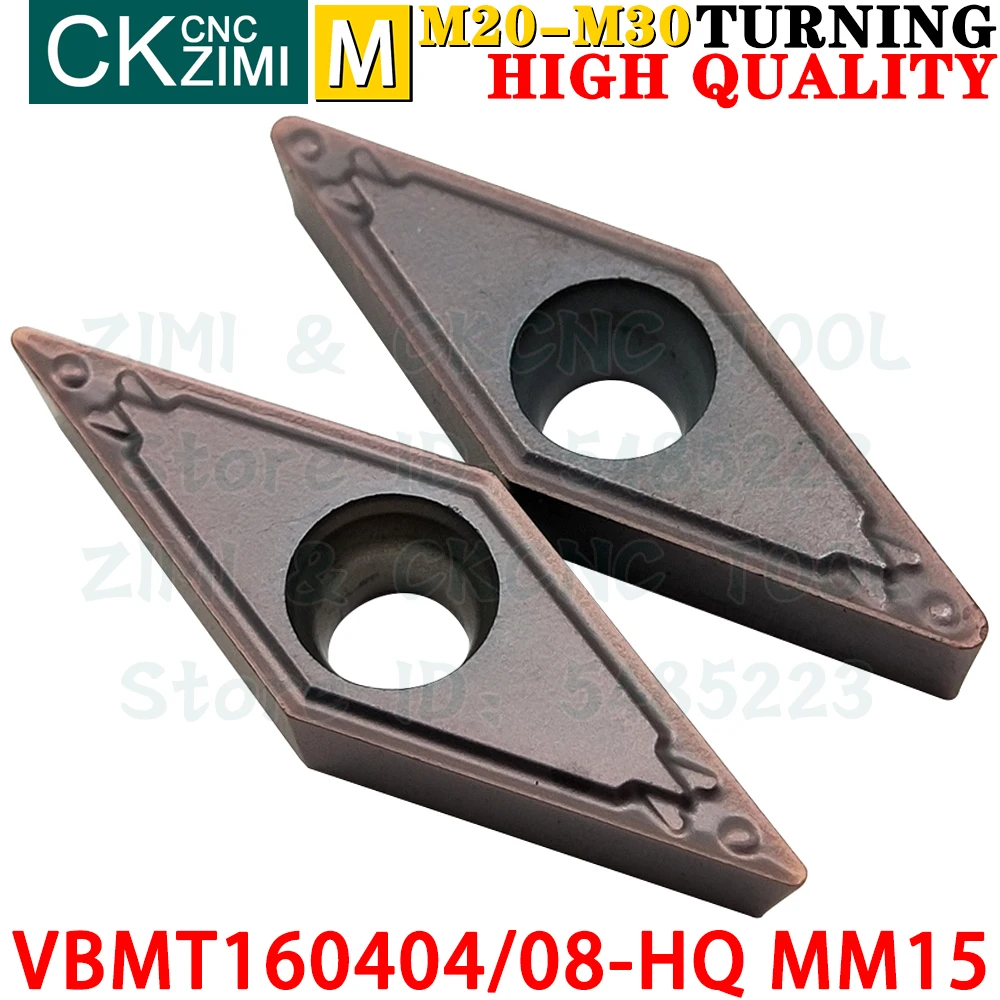 VBMT160404-HQ MM15 VBMT160408-HQ MM15 Carbide Inserts External Turning Inserts Tools VBMT 1604 CNC Mechanical Lathe Cutting Tool