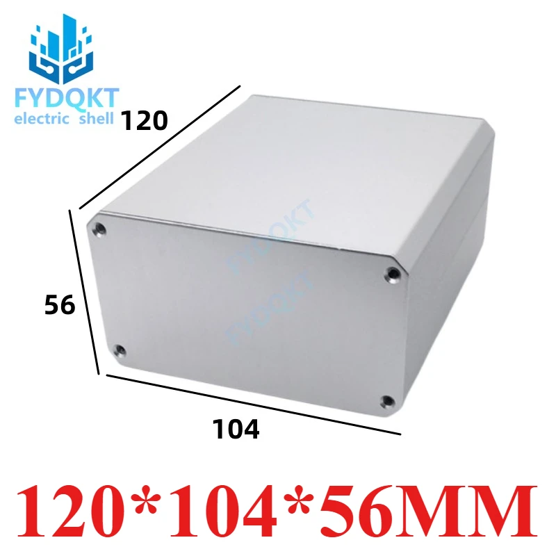 Aluminum Alloy Shell Battery Box, Aluminum Profile Box, Circuit Board, 120x104x56mm