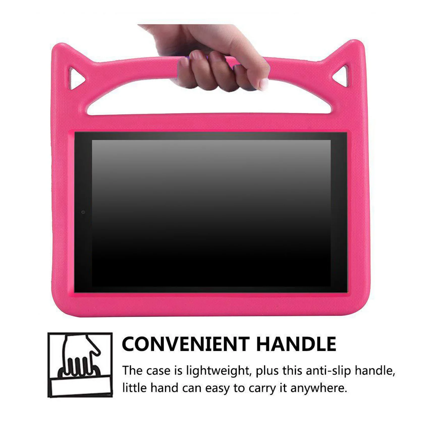 For Fire HD 10/Fire HD 10Plus Gen 11 (Version 2021) EVA Cover, Tablet Holder, 27X24X2.7cm (Rose