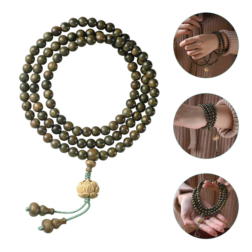 

Sandalwood Beads Bracelet For Women Men Natural Wooden Rosary Wrist Prayer Bead Necklace Jewelry Gift