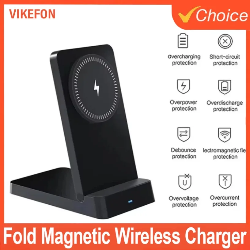 Magnetic Fast Charging Station 30W Wireless Charger Desktop Fold Smart Phone Holder Charge For Magsafe iPhone 16 15 14 13 12 Pro