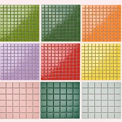 Ceramic Mosaic Solid Color Simple Bathroom Kitchen Bedroom Living Room  Solid Color Porch Background Wall Tile Home Decoration