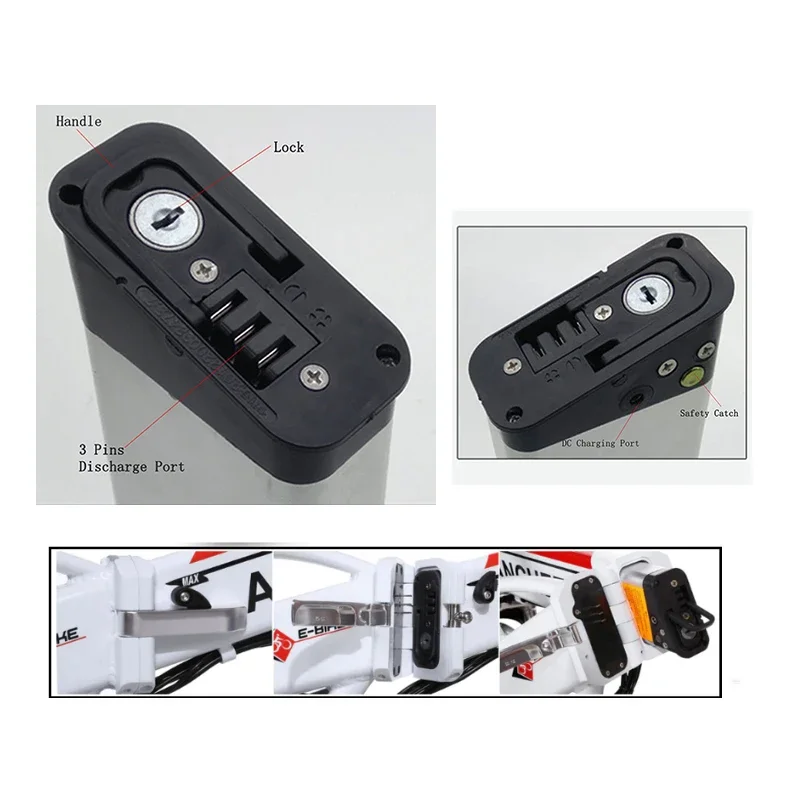 Nieuwe 36V DCH014 opvouwbare fiets vervangende accu 10.4Ah 12.8Ah 14Ah geschikt voor ANCHEER AM1908 Zipper Z4 Panda XL VIVI F20 FM20 fiets