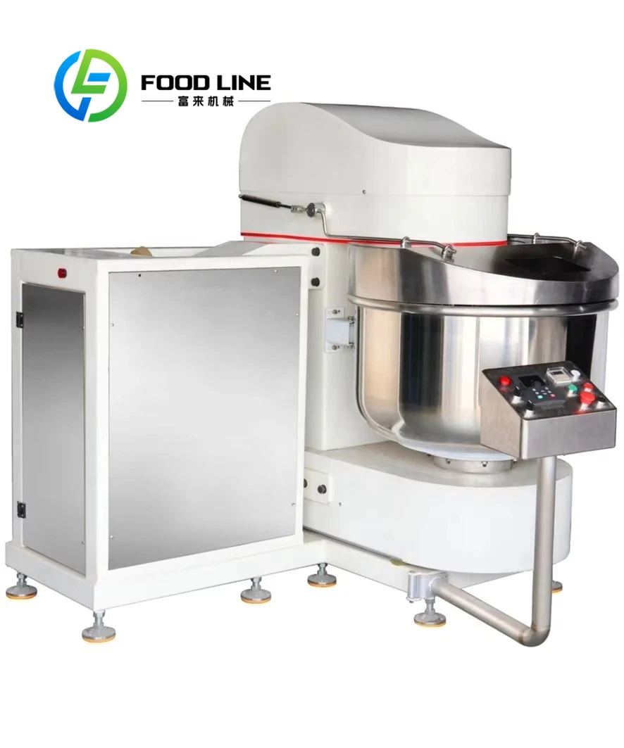 Tilting Heavy Duty Electric Spiral Dough Mixer with Two-Speed and Emergency Stop Button for Industrial Bread and Flour Mixing