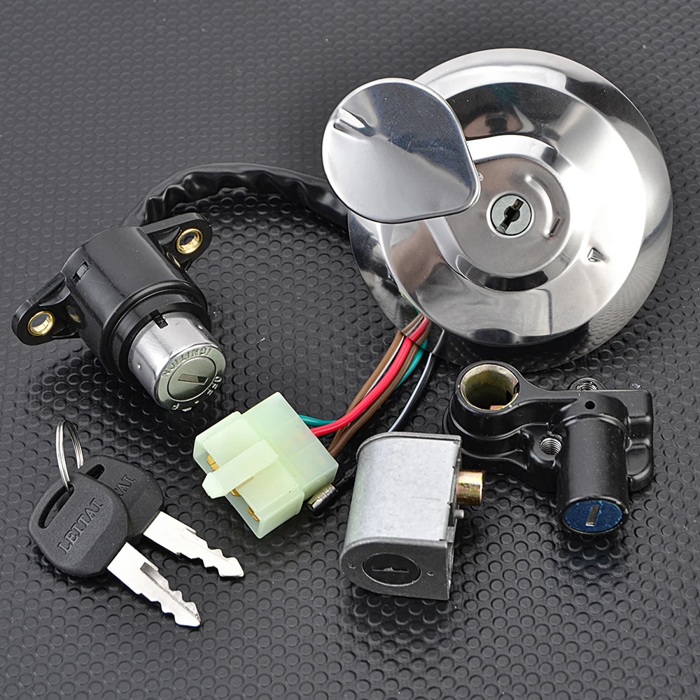 CBT 125 Fuel Gas Cap Ignition Switch Seat Lock Key Kit For Honda CBT125