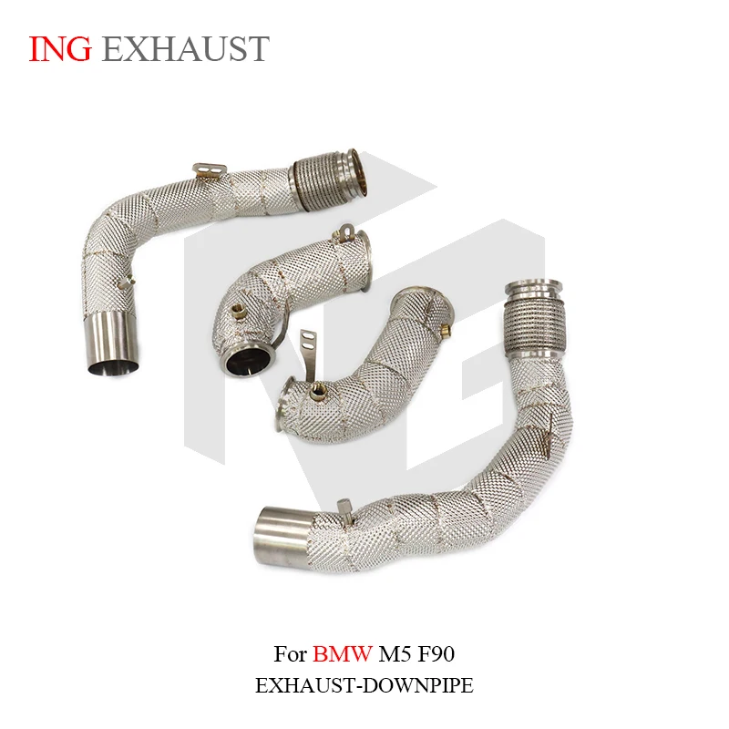 

ING Performance SS304 downpipe + front pipe for BMW M5 F90 Accessories with heat shield