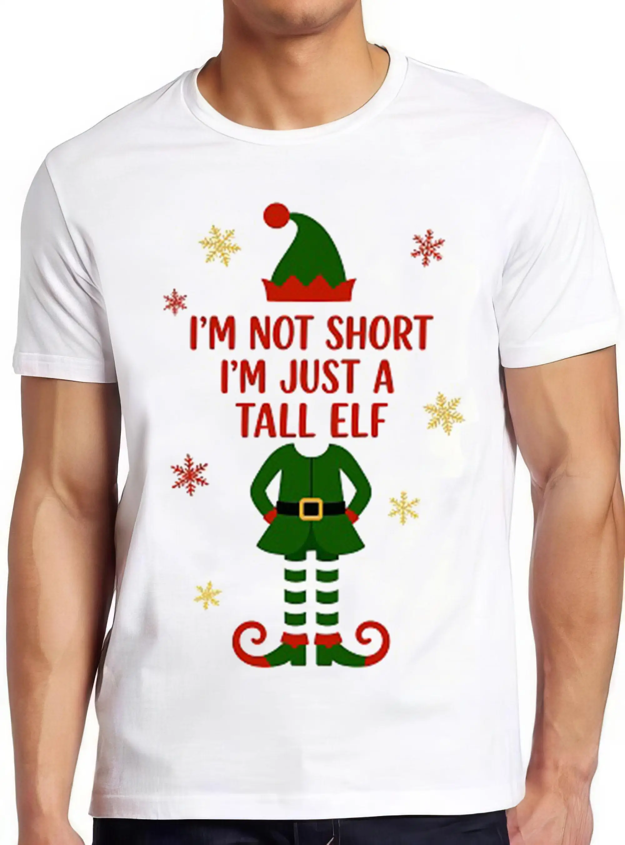 

Im Just A Tall Elf Cool Funny Tee T Shirt High-quality Printed Pure Cotton T-shirt for Women's American Retro Printed T Short