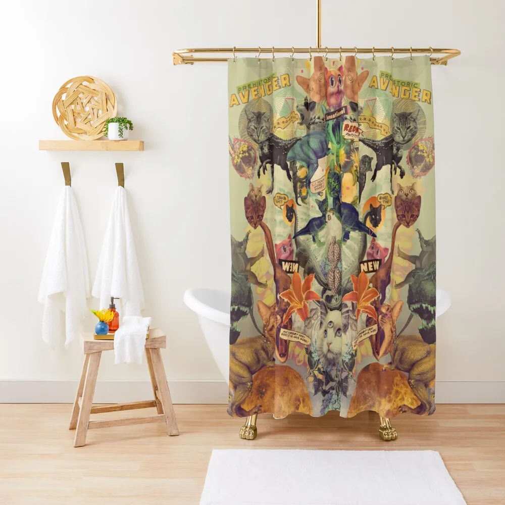 

Meowosaurus Shower Curtain Bathroom Bathroom Curtains Bathroom Shower Curtain Bathroom Curtain Box