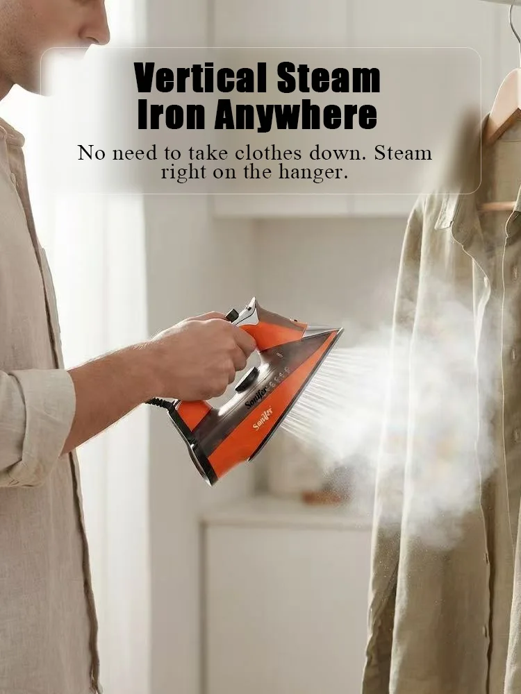 Steam Iron Sonifer SF-9088 2200W Adjustable Steam Anti Drip Anti Calc Self Cleaning Comfortable Grip Clothes Iron