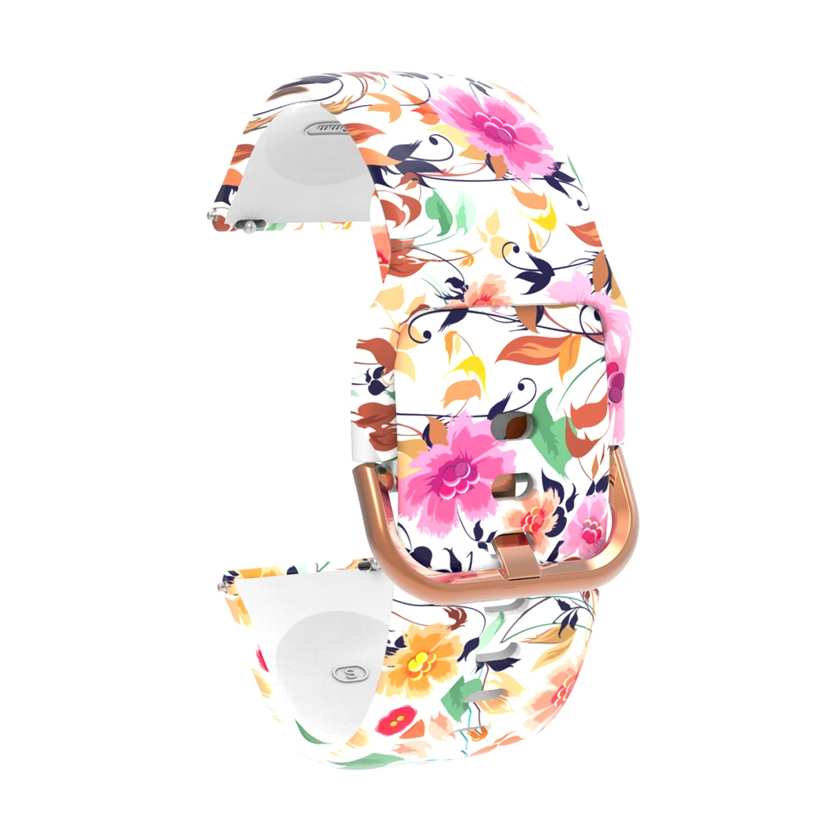 20mm Flower Printing Silicone Strap Band for Samsung Galaxy Watch4 40mm 44mm Watch 4 Classic 42mm 46mm Active2 Huami Amazfit GTS