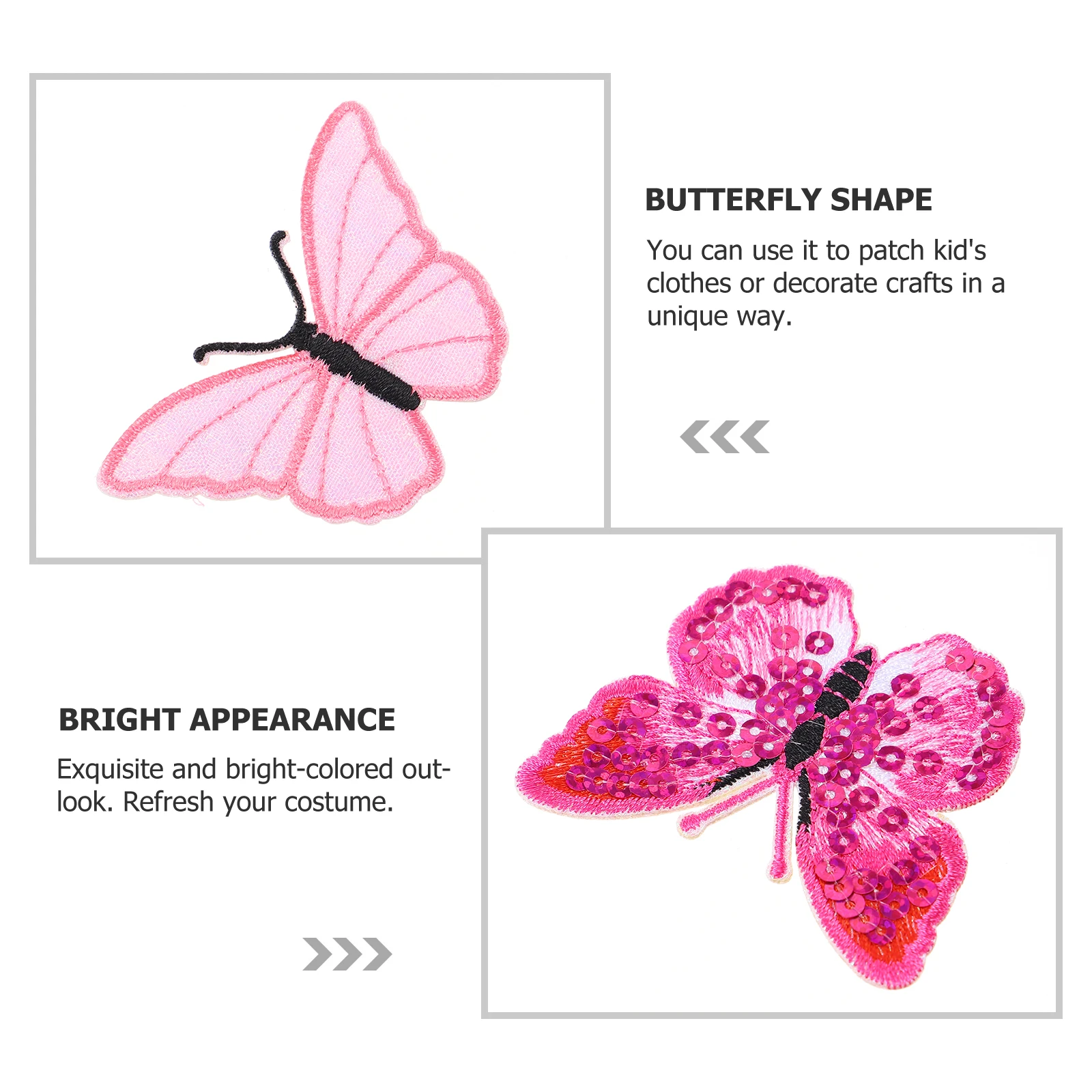 

10Pcs Pink Embroidery Applique Decorative Patch Stickers Thick Texture Clothes Repair Iron on Clothing Accessories Animals