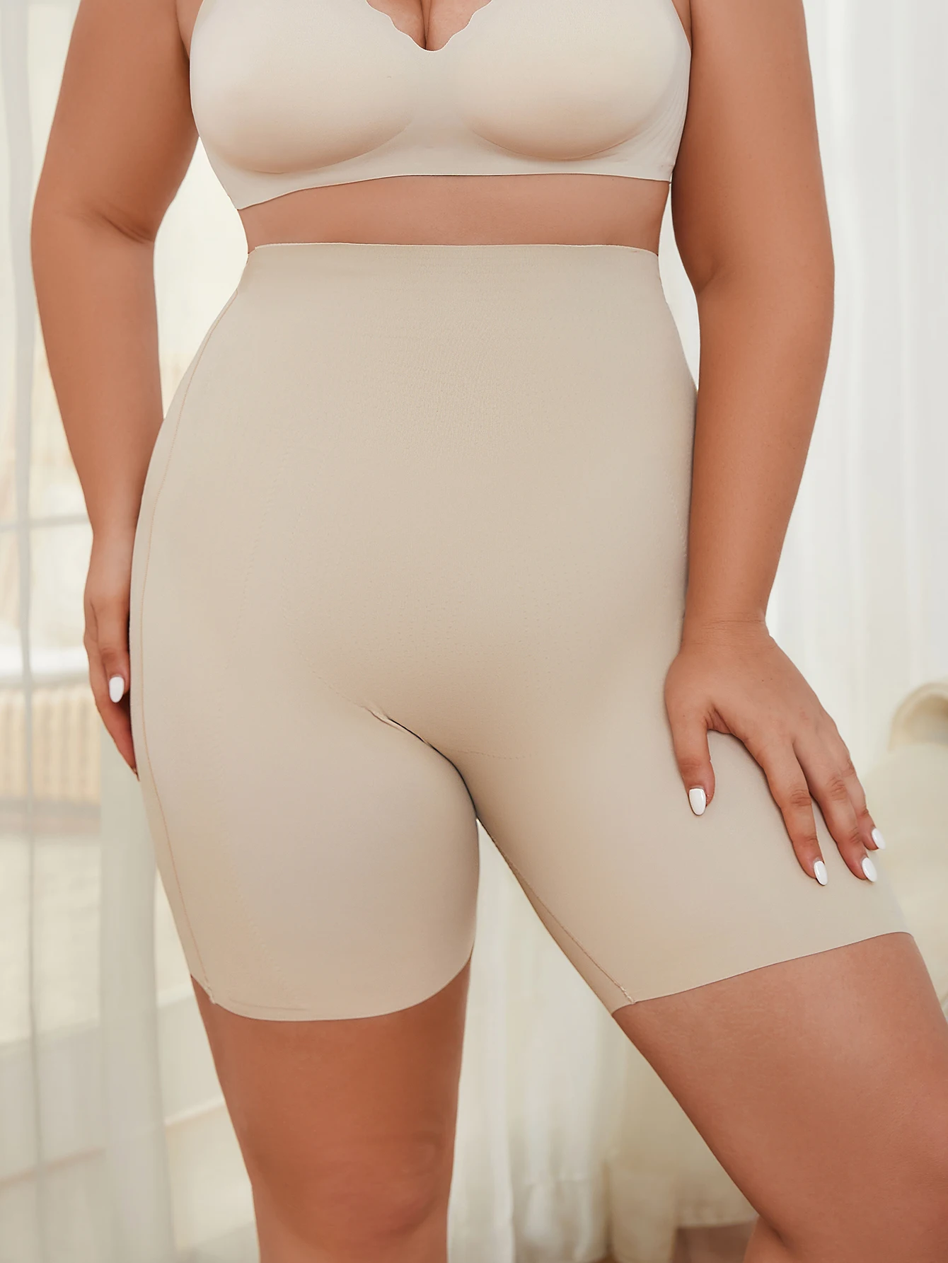 Women'S Plus Size Shaping Pants With Belly Flattering Design, Comfortable Seamless, Lifted Butt & Legs Breathable Shaping Tights