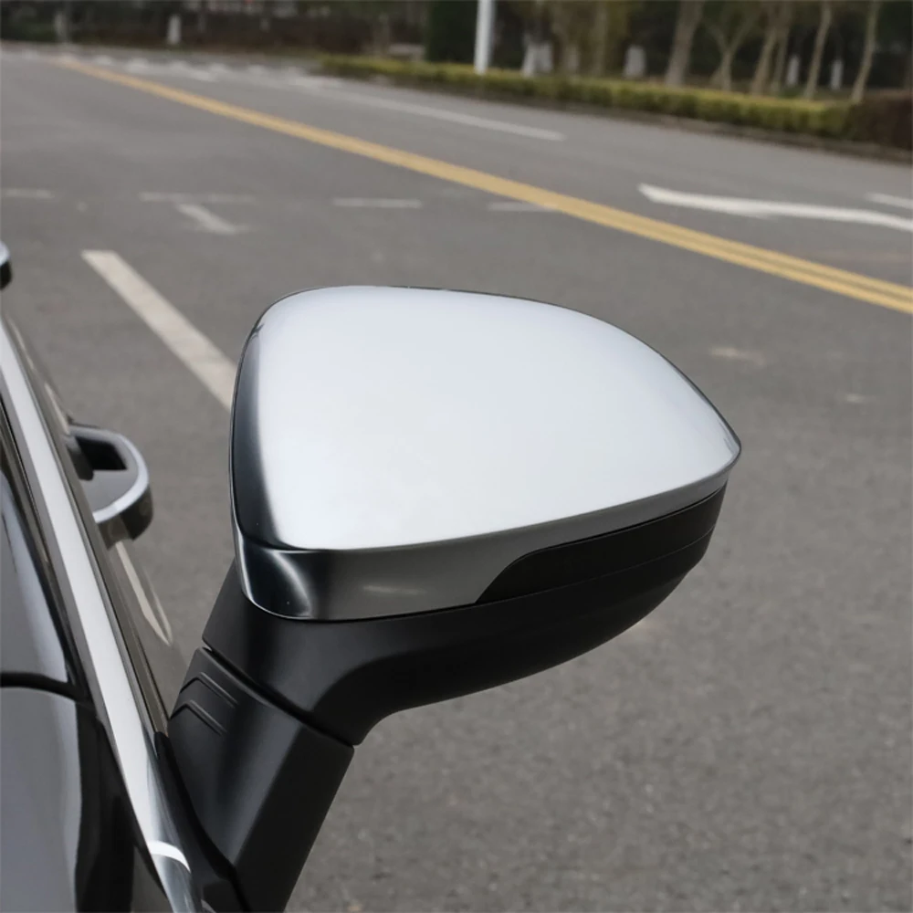 Picture 3: For VW Golf  8 MK8 ID3 2020 2021 2022 Mirror Covers Caps RearView Mirror Case Cover Matt Silver Covers