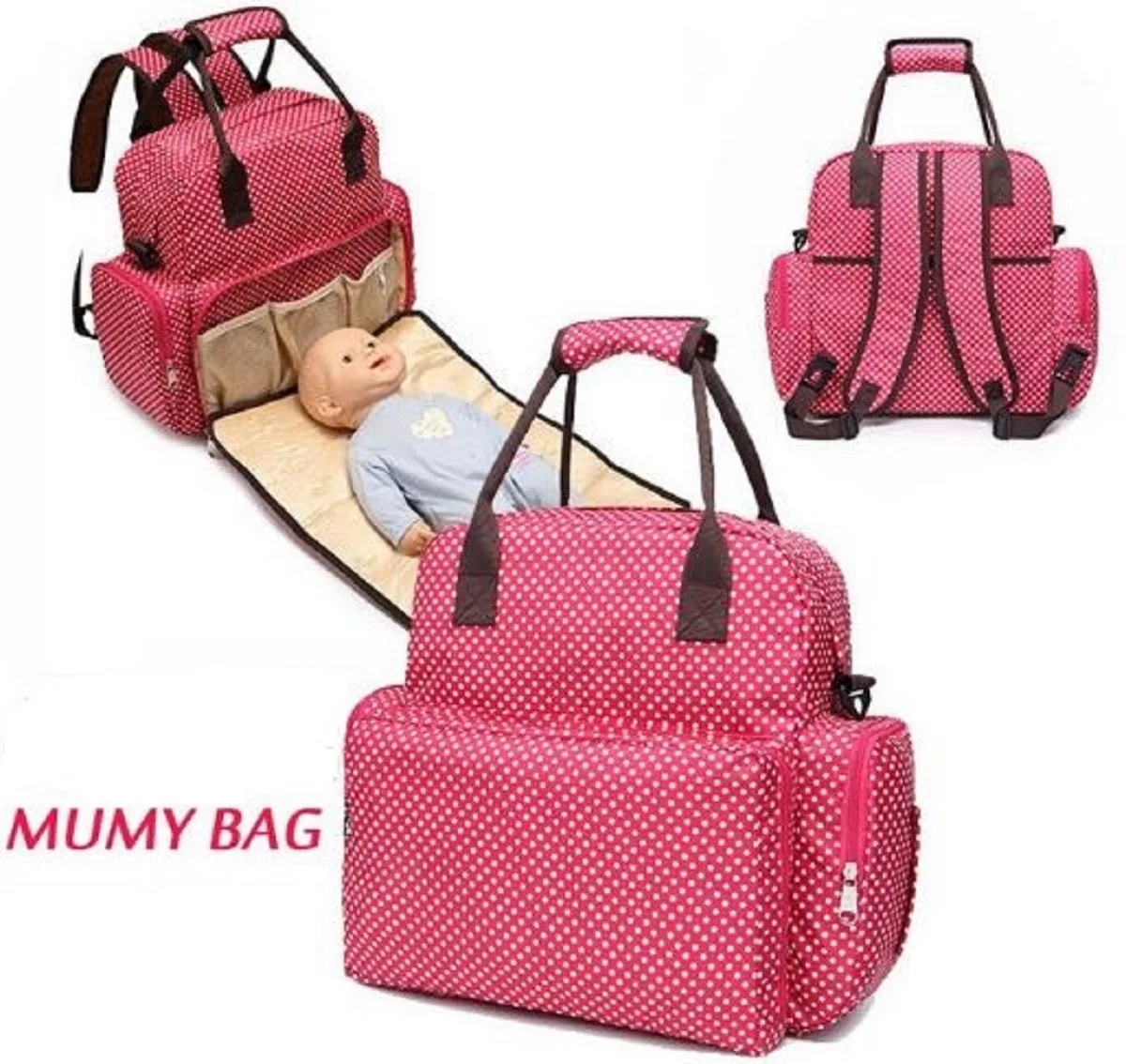 

Large Capacity Mummy Backpack Baby Diaper Bag Nappy Storage Organizer Waterproof Mommy Travel Backpack Maternity Stroller Bag