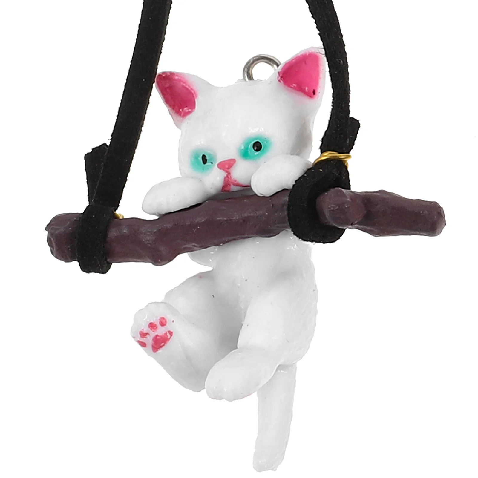 

Cute Fortune Cat Car Pendant Rear View Mirror Decoration Stylish Hanging Accessory for Car Interior and Bag Decorative Charm