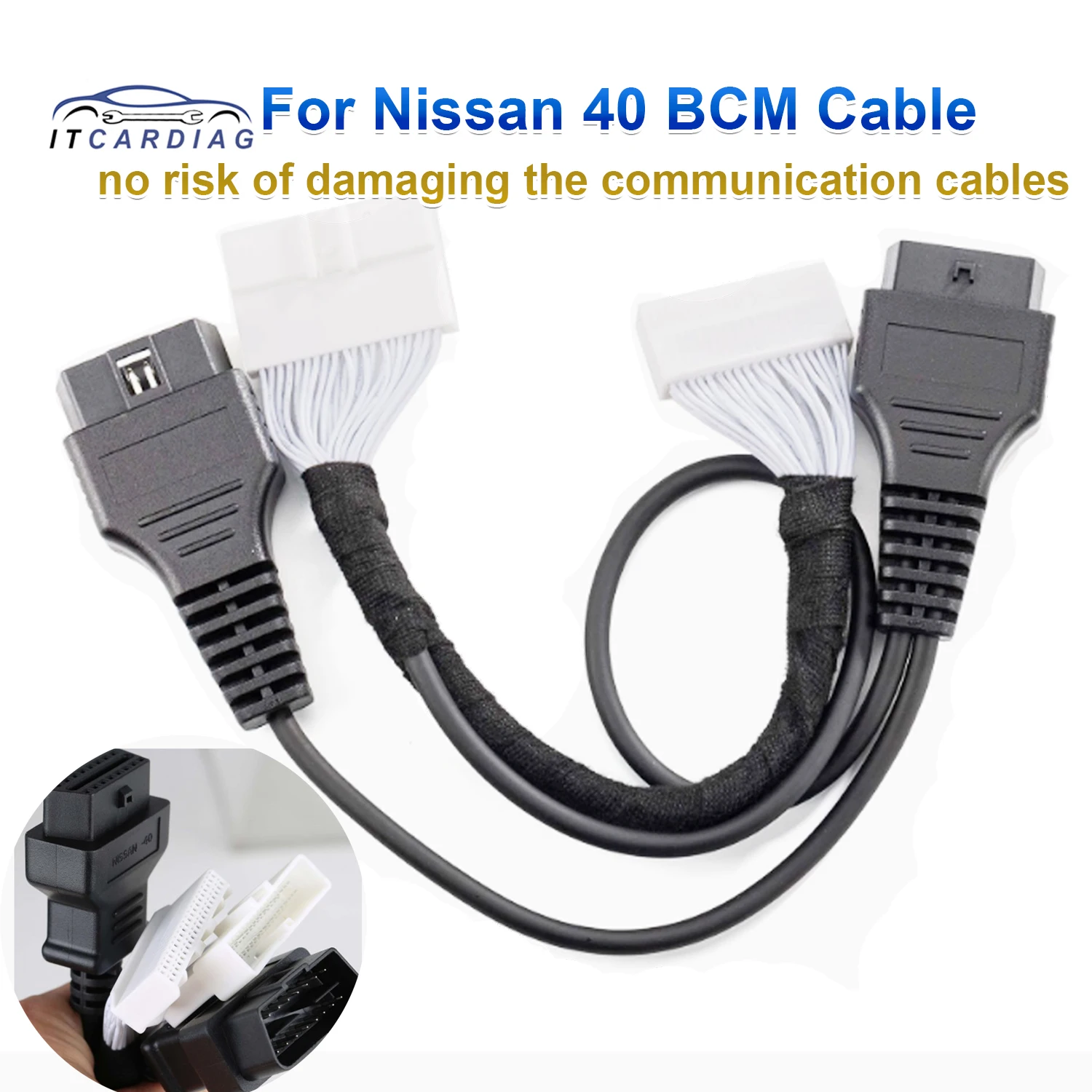 OBDSTAR 40PIN BCM Cable for Nissan OBDII Gateway Converter for X300 DP Plus/K518ISE For Proximity k.ey adding For Ni-ssan Sentra