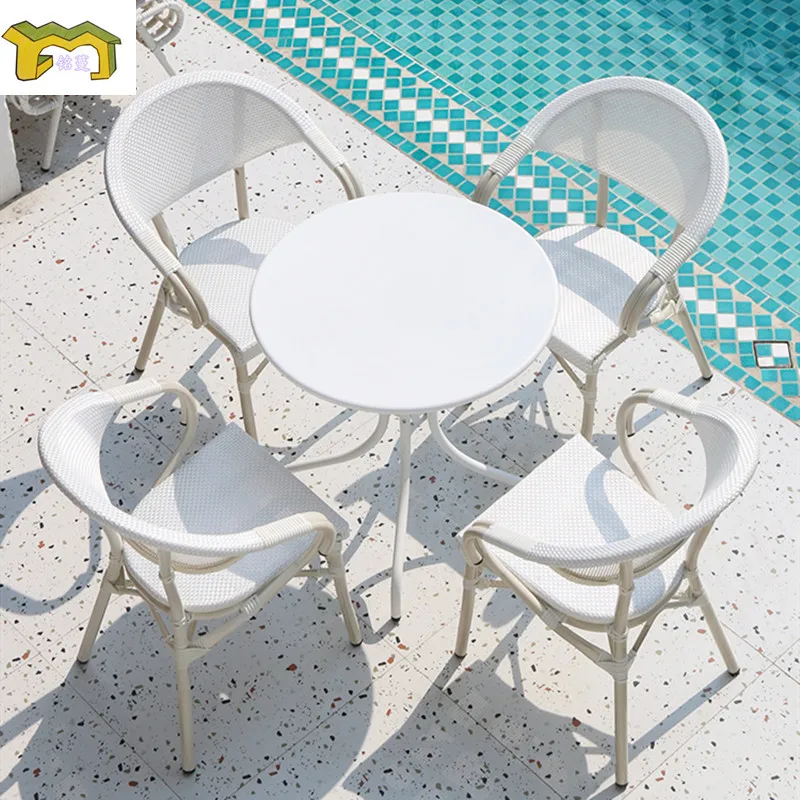 Outdoor leisure tables, chairs, and umbrella combinations, cafés, terraces, leisure balconies, small coffee tables chairs