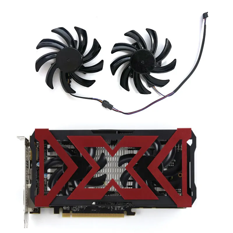 2 fans 83MM new suitable for DATALAND Radeon RX460 4GB X-Serial OC graphics card replacement fan