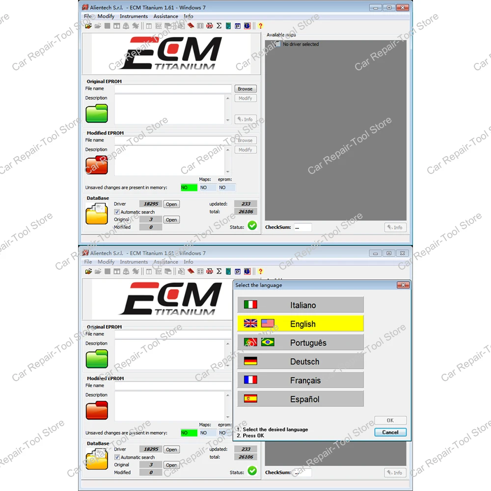 2024 Hot ECM TITANIUM 1.61 With 26000+ Driver ECM 18259+ Drivers for ecu tool For KT-/ AG and K- ESS V2 Send link or Cd or Usb