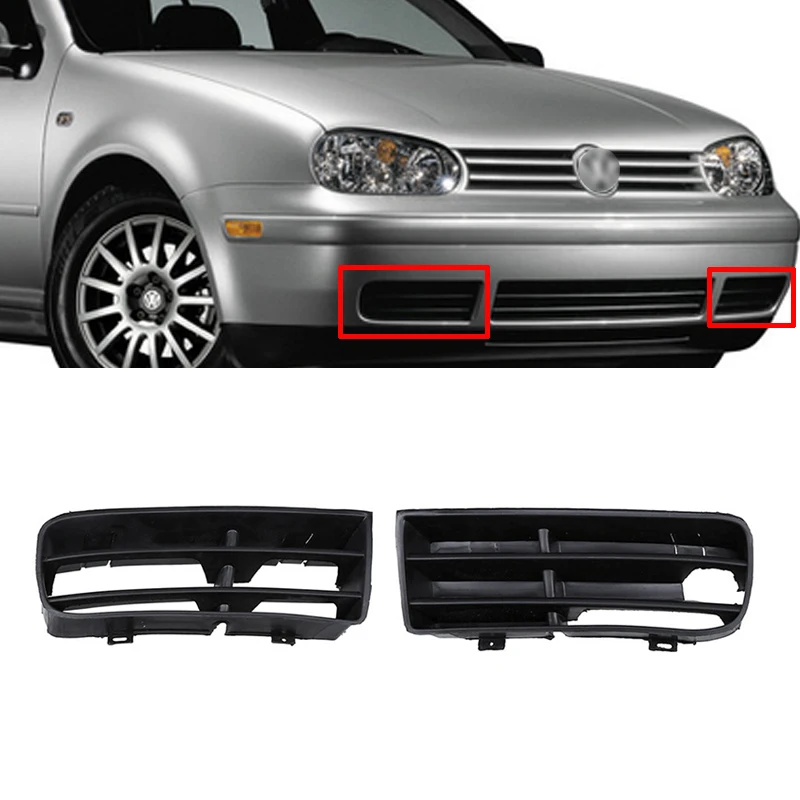 Car Fog Lights Grill Cover Bumper Lower Grille Racing Grills for VW Golf MK4 GTI Variant 4 Motion 1998-2006 Exterior