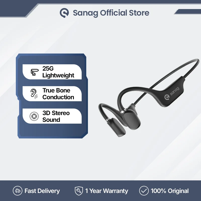 Sanag A5X Echte Knochenleitung Kopfhörer Open Ear Bluetooth Drahtlose Sport Kopfhörer Wasserdichte