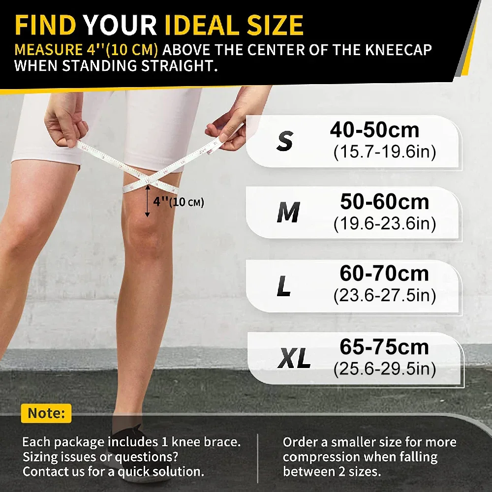 1PCS Versatile Knee Support Brace for Adult, Compression Knee Sleeve Built-in Patellar Gel Pad with Removable Adjustable Patella