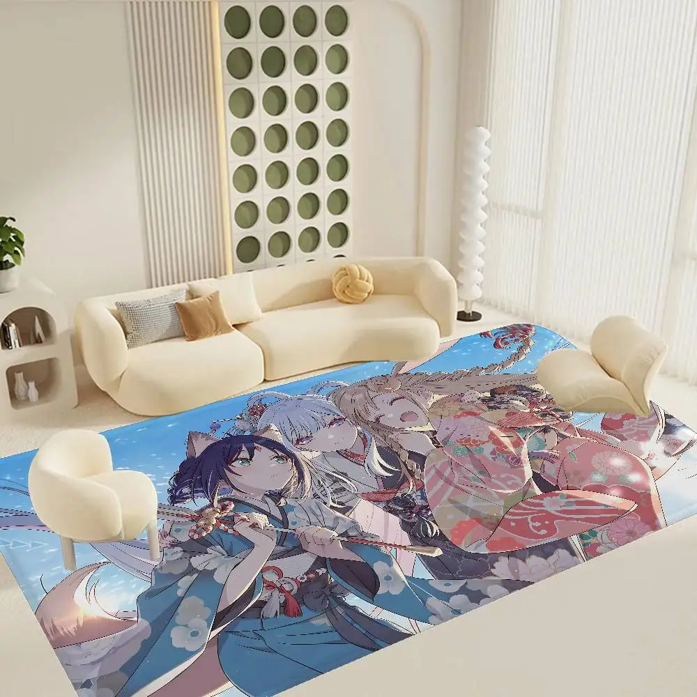 Anime Cosmic Princess Kaguyaed Bathroom Mat Kids Room Bedroom Decoration Balcony Anti-Slip Doormat Living Room Welcome Rug
