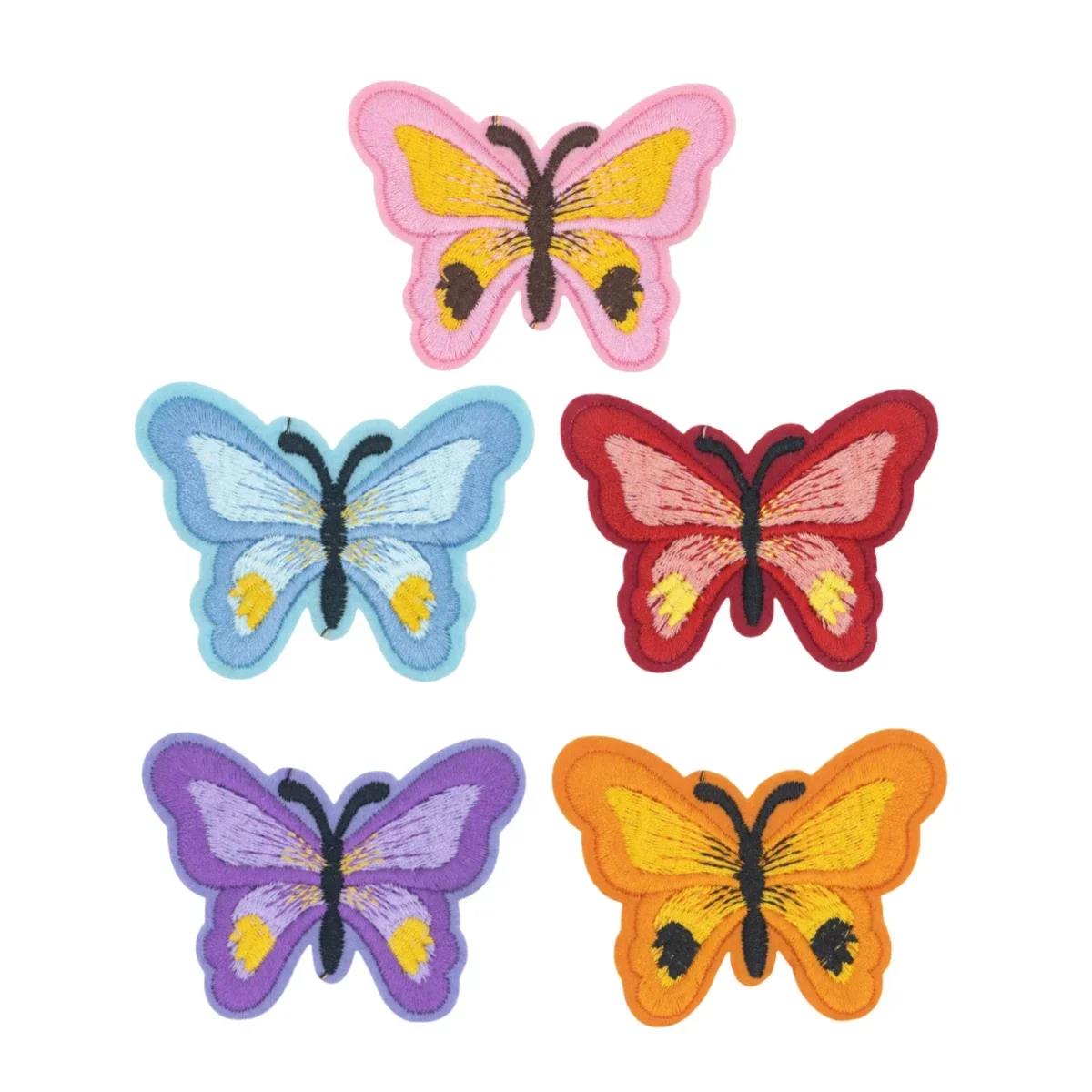 

Colorful Multi-colored Butterfly Embroidered Clothes Cloth Sticker, Computer Embroidery Accessories DIY Clothing Hole Repair