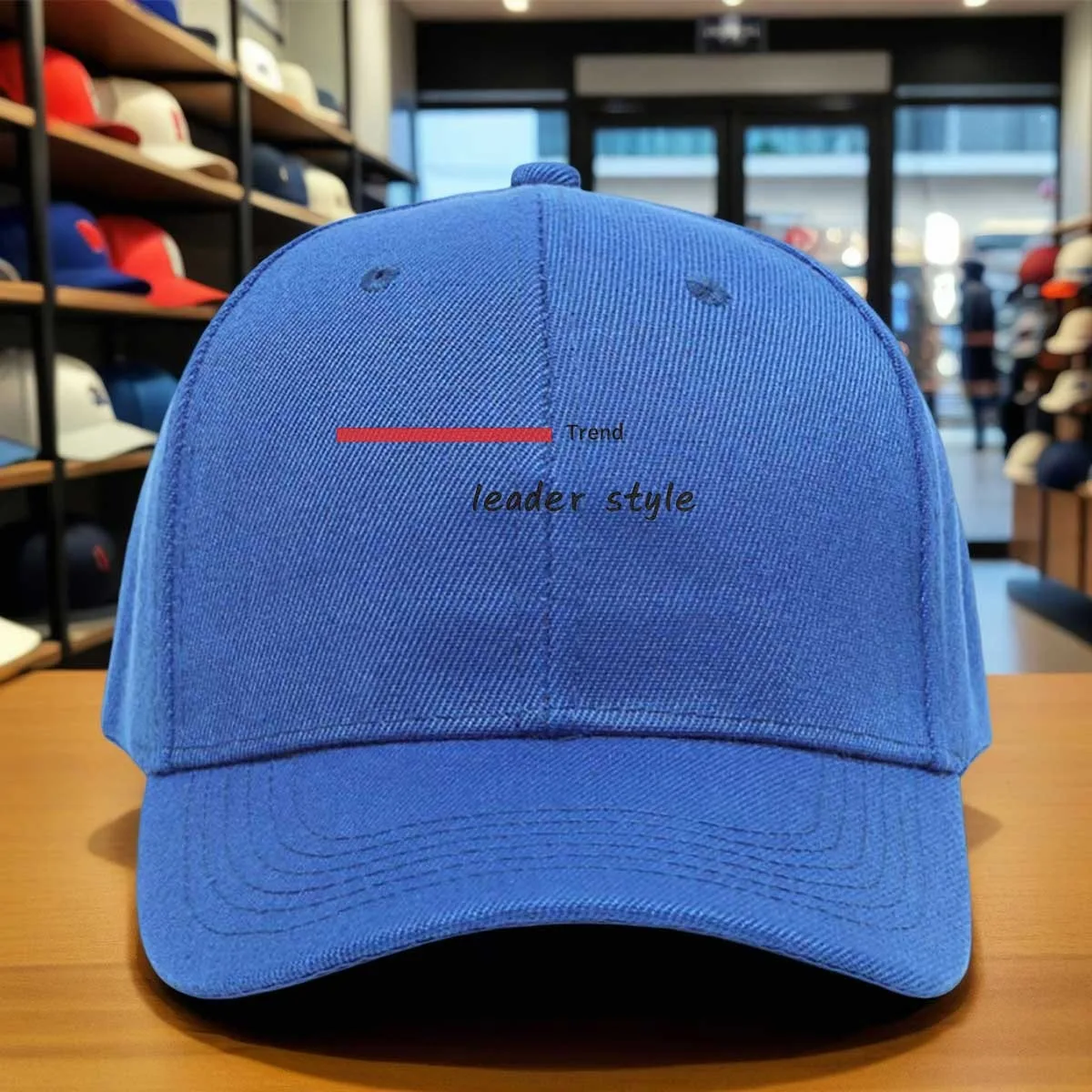 Adjustable Baseball Cap with Flat Brim & Tape Closure, 6-Panel Round Cap Suitable for Casual Attire,,, Graduation - Machine Wash