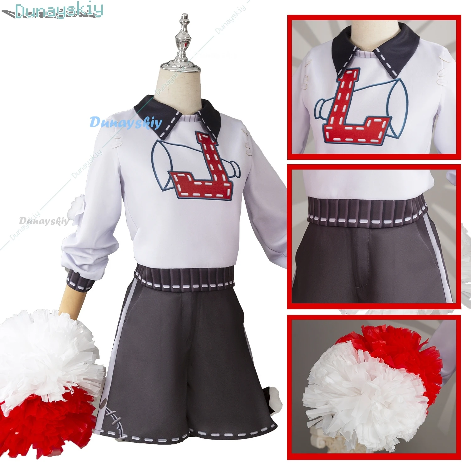 Anime Game Identity ⅤLily Barriere Cheerleader Cosplay Costume Survivors Wig Gymnastic Clothing Woman Kawaii Carnival Suit