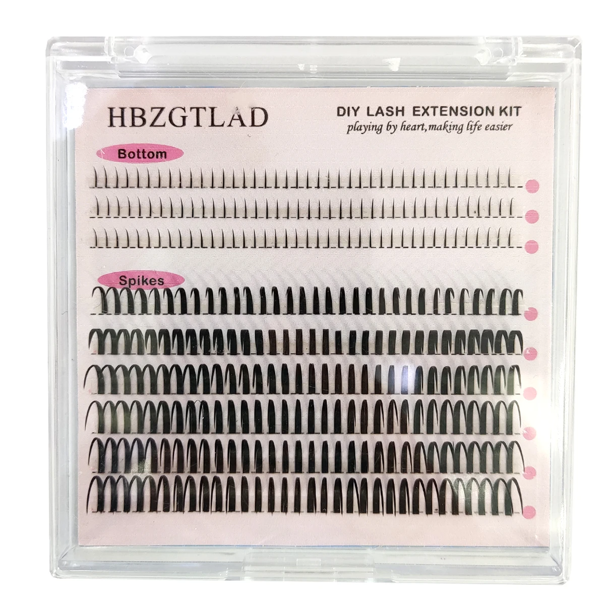 HBZGTLAD Wimpern 80D/100D Wimperncluster mit unten und stacheligem Volumen DIY Anime Wimperncluster verlängert Wimpern – Detail 1