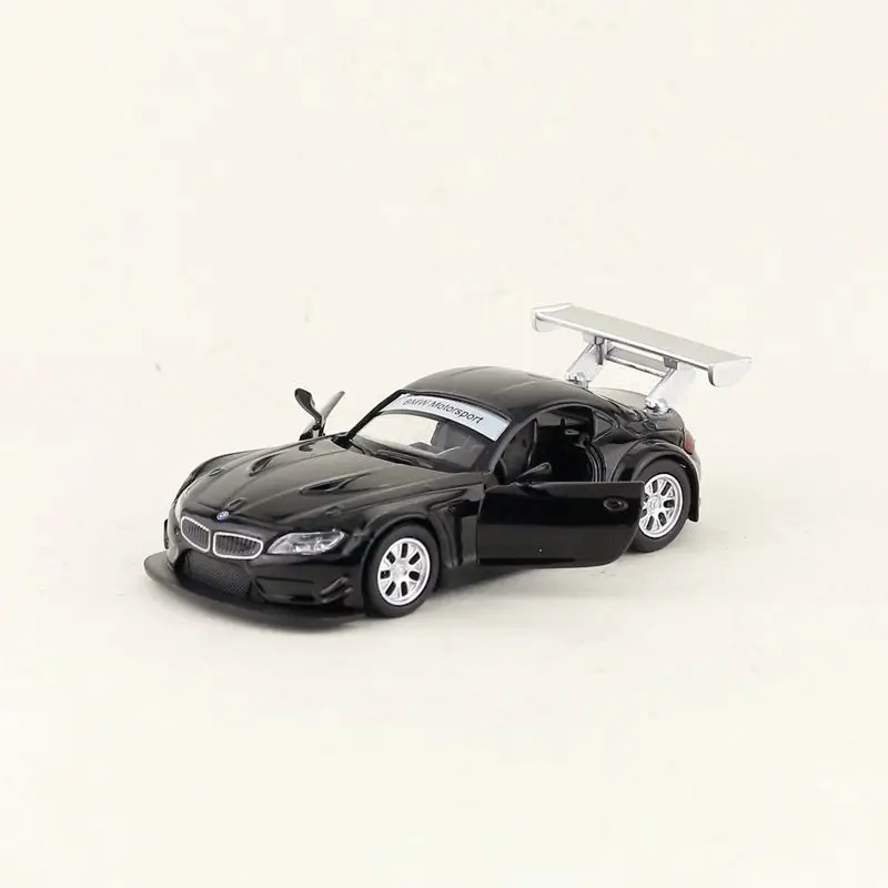 Diecast Metal Toy Model 1:38 Scale BMW Z4 GT3 Racing Car Pull Back Doors Openable Educational Collection Gift Kid Match Box