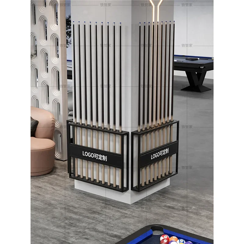Billiard club placement rack, club wall storage rack, wall-mounted billiard hall room club display rack