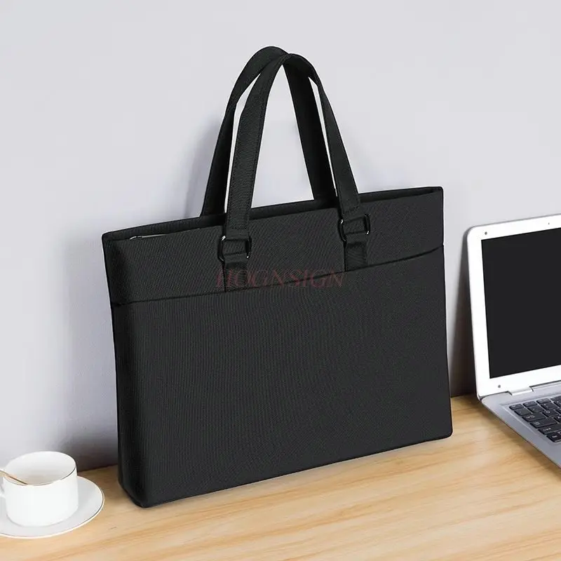 1pcs Men's briefcase, file bag, conference bag, lawyer's information bag, business handbag, men's waterproof design
