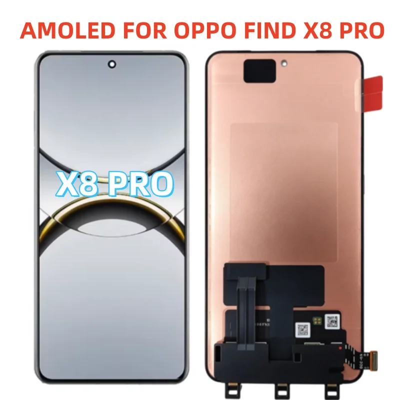 6.78'' AMOLED For OPPO Find X8 Pro Original Screen With Frame LCD Display Touch Screen Replacement Assembly