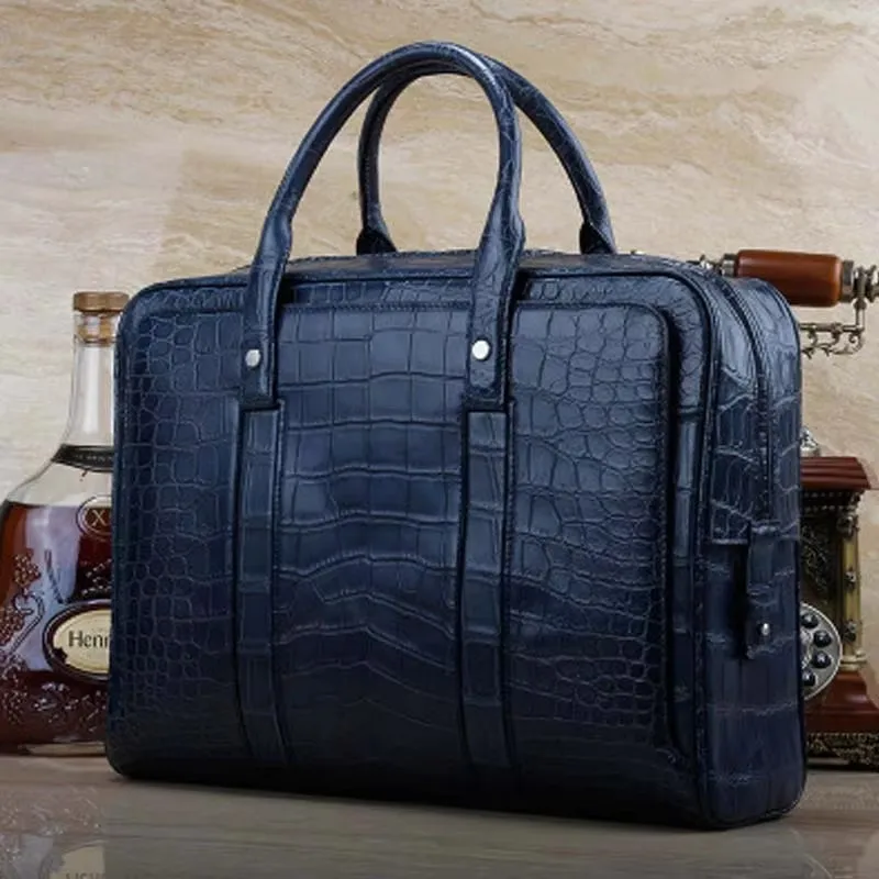 ourui new arrival male men briefcase  large capacity crocodile bag