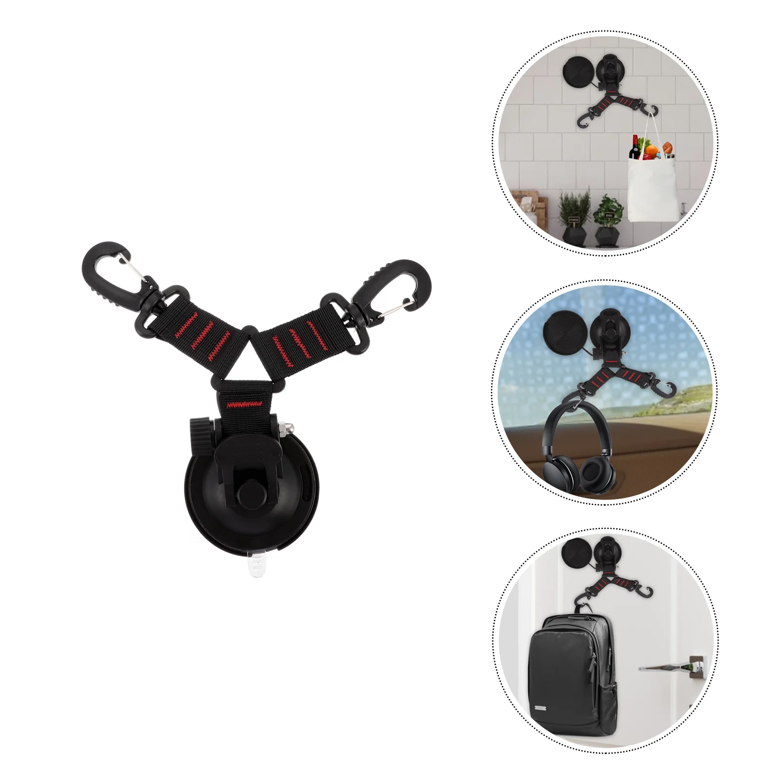 Tent Suction Cup Wall Hooks for Car Sucker Multifunctional Camping Carabiner Anchor Securing Abs Heavy Duty Window