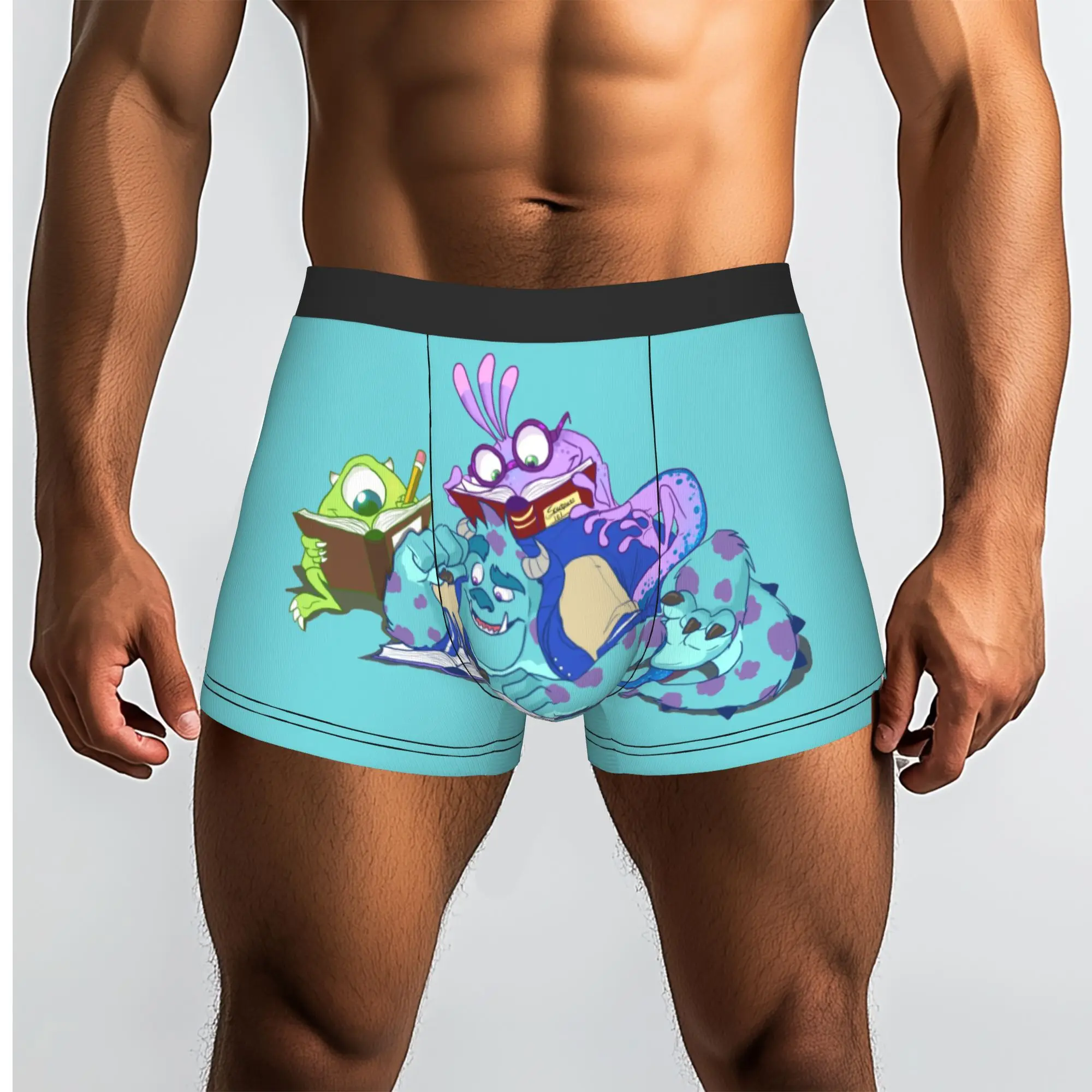 Custom M-Monsters Anime University Underwear Men Print  Boxer Shorts Panties Briefs Soft Underpants